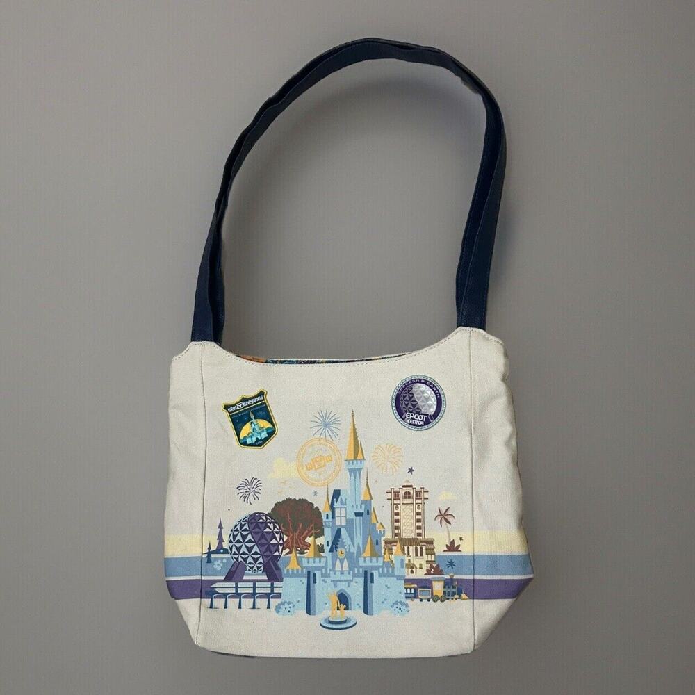 Walt Disney World Parks Discover the Magic Four Parks Canvas Tote Purse Bag